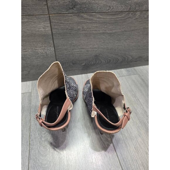 Balenciaga Python Style Printed Leather Sandals Black 37,5 S000032 - Picture 7 of 11